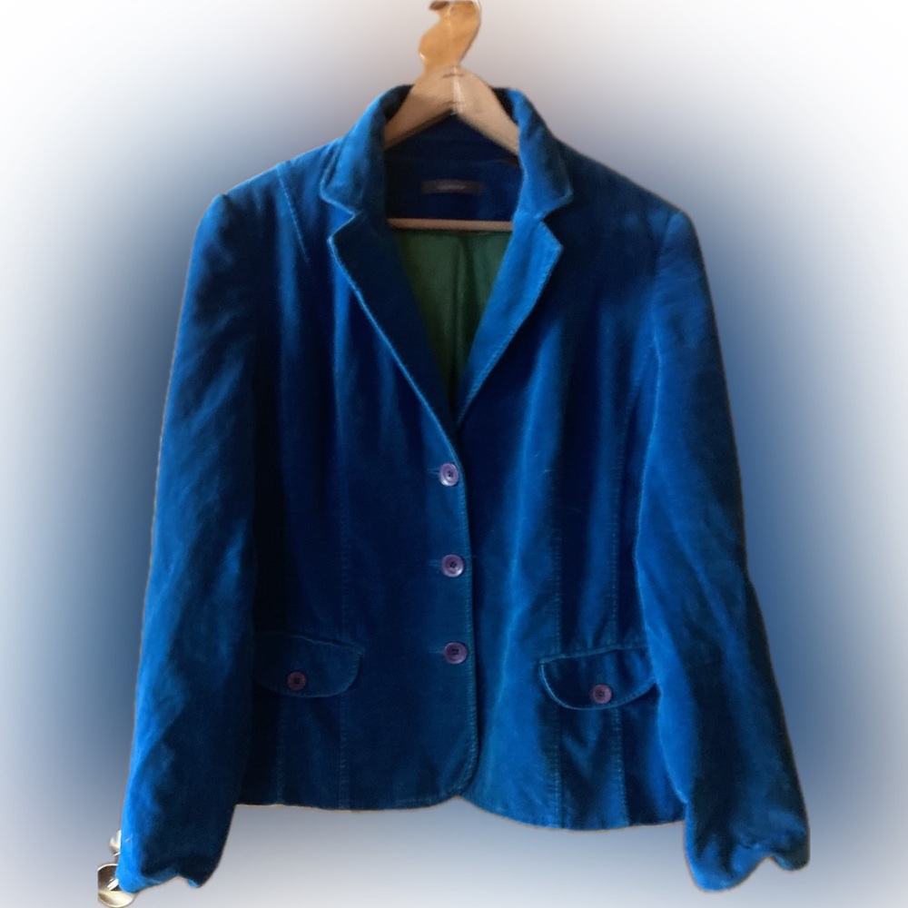Liz Claiborne Blue Velvet Blazer